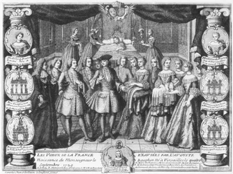 Birth of Louis, Dauphin of France, son of Louis XV, on 4th September 1729